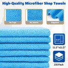 Microfiber Shop Towels 150 Pack - Lint-free Cleaning Cloths For Garage   Home
