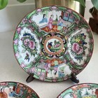 Antique 3 Chinese Rose Famille Medallion Porcelain Plates 5 