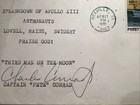 Rare Charles  pete  Conrad Apollo 12 Astronaut Autographed Cover For Apollo 13 