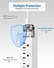 Wall Mount Power Strip Flat Plug 4 Ac Outlets 2 Usb 15 Ft Long Extension Cord