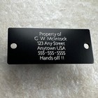 Custom Engraved Tags Personalized Name Plate Id Tags Black Gold Nameplate Medium