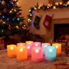 Color Changing Battery Operated Flameless Votive Candles With Remote Timer Re   