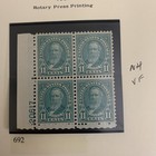 Scott 692 - 11 Cents Hayes Mnh Vf Centering Plate Block Of 4 Ll 20617 Scv 25 00