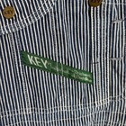 Vintage Key Hickory Blue   White Stripe Overalls L xl Nautical Coastal