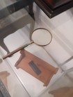 Antique Small Metal Magnifying Glass