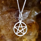 Pentacle Necklace Pendant 16  Chain 925 Sterling Silver Pagan Jewellery   Boxed