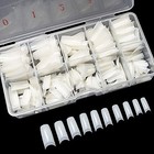  500pcs Half Cover False Nails Tips - Acrylic Nail Tips 10 Sizes Lady Natural