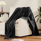 All Season Mink Fleece Blanket Throw Soft Reversible Warm Sofa Bed Couch Queen