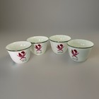 Arabic Coffee Gahwa Cups Set 4 White Ceramic Red Lettering    state Of Qatar   - 2   h