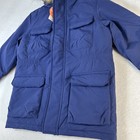 Childrens Place Boys Down Coat Faux Fur Trim Hood Navy Blue M  L
