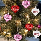 Valentines Tree Decorations  24 Pcs Heart Ornaments For Christmas Tree  Love