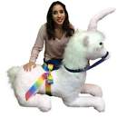 American Made Pink Giant Stuffed Unicorn Soft 4 Feet Wide  3 Feet Tall