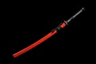 Katana Clay Tempered 1095carbon Steel Handmade Japanese Samurai Functional Sword