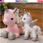 Winged Unicorn Plush Toy Rainbow Stuffed Animal Pillow Kids Girls Gift