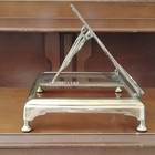 Vintage Brass Book Stand  Adjustable  Collapsible  Cookbook  Bible Display