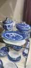 Vintage 1940   s - 1950 Blue Willow China Child s Tea Set Made In Japan 21 Pieces