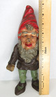 11  Rare Antique Cast Iron Gnome Doorstop Metal Art Heavy Garden Statue Paint