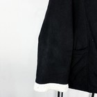 Mens Black Shearling Style Jacket Faux Suede Teddy Lined Winter Coat Warm