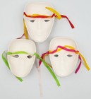Set Of Vtg Miniature Ceramic Venetian Wall Masks