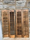 4 Pairs Solid Wood Louver Shutters Window Treatment Privacy Blinds 16x36 