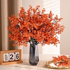  Fake Flowers Babys Breath Silk Artificial Flowers Gypsophila 15pcs Orange