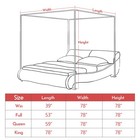 4 Corner Bed Canopy Stainless Steel Frame Post Mosquito Netting Curtain Bracket 