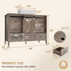 48-inch Bathroom Vanity With Ceramic Sink Freestanding Cabinet Sliding Barn Door