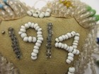 4  Antique 1914 Native American Hand Beaded Heart Whimsey Pin Cushion Iroquois