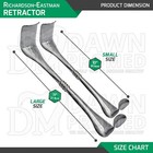 2 Pcs Richardson-eastman Retractor Small   Large Double Ended Surgical Vet Set