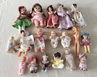 Vintage Doll Lot Mixed Mini Dolls  Babies  Cloth  Porcelain  Gorham  Clown Dolls
