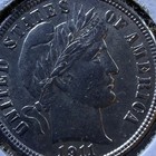 1911 10c Barber Dime Unc
