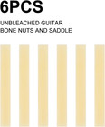 6pcs Unbleached Guitar Bone Saddle  Blank Guitar Bridge Saddle  Pure Bone Saddle