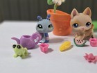 Littlest Pet Shop Garden Get Together Hasbro Lps Shepard Dog  1447 Snail  1446