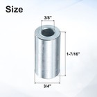 10 Pcs Galvanized Steel Spacer 3 8  Bore X 3 4  Od X 1-7 16  Length