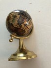 Ancient World Globe Earth Map Tellurion Rotating Geography Decorative Brass Base