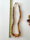 Real Authentic Vtg Antique Copal Bakelite African Faux Fake Amber Beads  440 G 