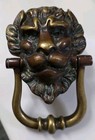 Large Brass Lion Head Door Knocker Lions Architectural Antique Old Vintage