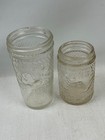 Pair Of Jumbo Peanut Butter Jars Rare Sizes 3 1 2 Oz And 5 Oz No Chips