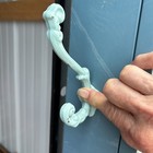 2 Cast Iron Victorian Hat coat Hook Farm House Shabby Chic Cottagecore 6    Teal