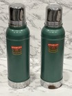 Vintage 1960 Stanley Supervac  Unbreakable Thermos Lot Of 2 Vgc W  Corks   Lids