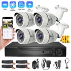 4ch Dvr 4k Outdoor Security Camera System Home Wifi Wireless Cctv Night Vision