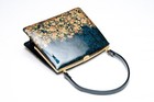 Dear Vanilla Japanese Kimono Enamel Handbag Purse Vintage Authentic Made Japan