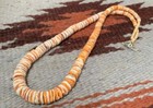 Gorgeous Orange white Spiny Oyster Heishi Necklace 21   w307b-w2 