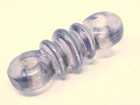 Vintage Amethyst Glass Radio Strain Coil Insulator 3 1 2  Uv Glows Green