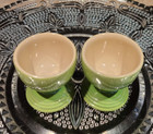 Le Creuset Green Ombre Egg Cups Stoneware Set Of 2