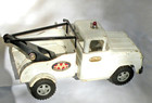 Vintage Tonka Toy Aa White Wrecker Truck 1958-61 Pressed Steel Dual Rear Wheels
