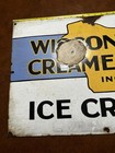 Vintage Porcelain Metal Sign Old Dairy Farm Milk Ice Cream Wisconsin 26x18