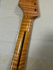 Aaaaa 22 Fret Tiger Flame Roasted Maple Electric Guitar Neck For Diy Strat Style