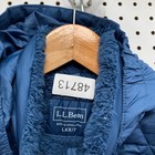 Ll Bean Puffer Parka Jacket Girls Size 6x 7 Blue Pink Downtek Hooded Insulated