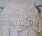 Davids Bridal Miniture Bride Dress Size 5 White Shantung Taffeta Ball Gown Girls